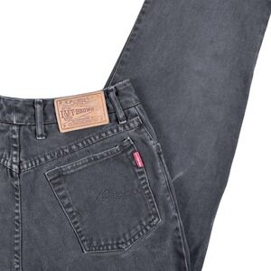 Vintage Ivy Brown Women's 8 High Waist Jeans Tapered Leg‎ Black Denim Casual